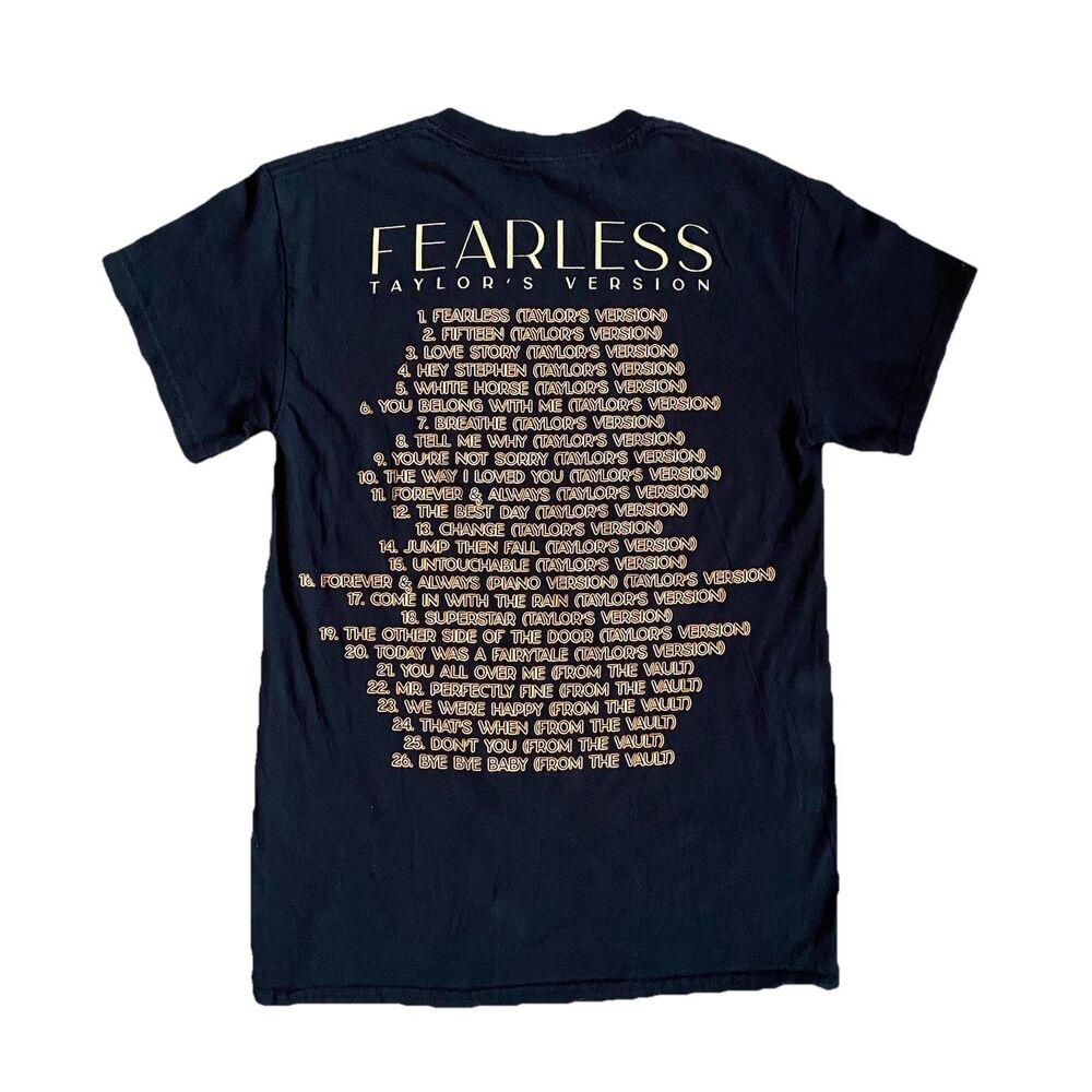 Taylor Swift Fearless Taylor’s Version Black T Sh… - image 2